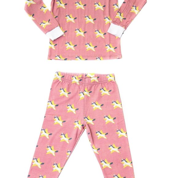 Unicorns long sleeves bamboo cotton pajamas set - Picture 3 of 5